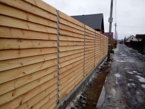 Деревянный забор елочка 150 метров фото в Черкизово
